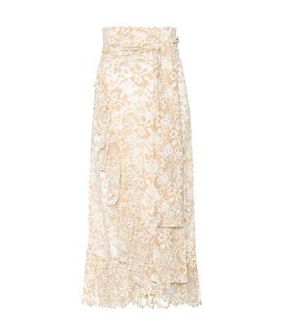 Ganni Flynn Stretch-lace Wrap Skirt