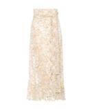 Ganni Flynn Stretch-lace Wrap Skirt