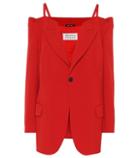 Maison Margiela Off-the-shoulder Wool-blend Jacket