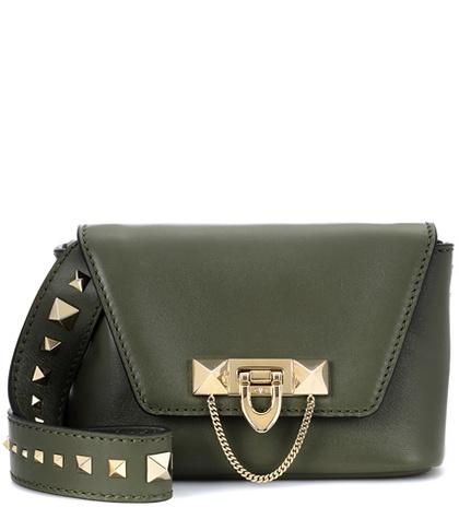 Valentino Valentino Garavani Demilune Leather Crossbody Bag