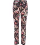Chlo Printed Cotton Cropped Trousers