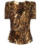 Isabel Marant Udell Leopard-printed Velvet Top