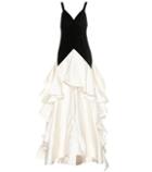Rosie Assoulin Tiered Cotton And Velvet Gown