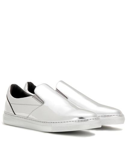 Jw Anderson Metallic Leather Slip-on Sneakers