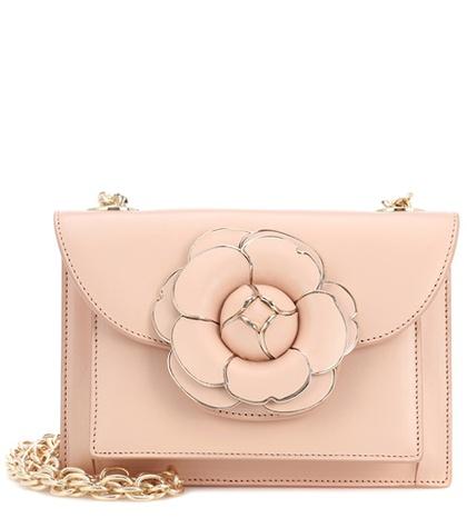 Oscar De La Renta Tro Leather Shoulder Bag