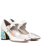 The Row Metallic Leather Mary Jane Pumps