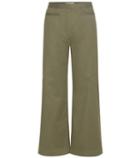 T By Alexander Wang High-waisted Cotton-blend Trousers