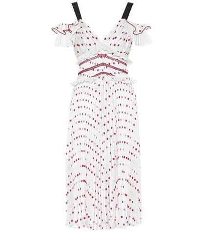 Self-portrait Polka-dot Crêpe Midi Dress