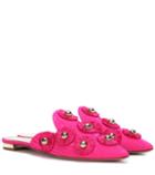 Aquazzura Sunflower Embellished Slip-on Mules