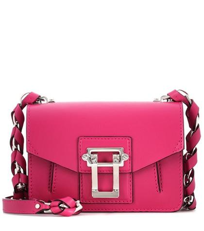 Aquazzura Hava Chain Leather Shoulder Bag