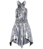 Isabel Marant Kary Metallic Silk-blend Minidress