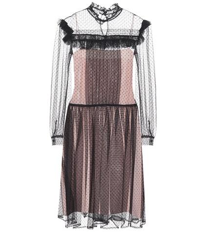 Miu Miu Gathered Tulle Dress