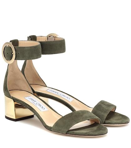 Jimmy Choo Jamie 40 Suede Sandals
