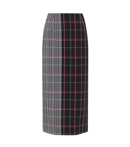 Victoria Beckham Pen Plaid Pencil Skirt