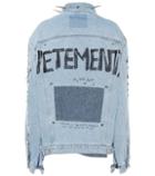 Vetements Embellished Denim Jacket