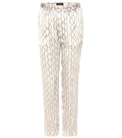 Kenzo Sonia Printed Silk Trousers