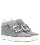 Roger Vivier Sneaky Viv Embellished High-top Sneakers