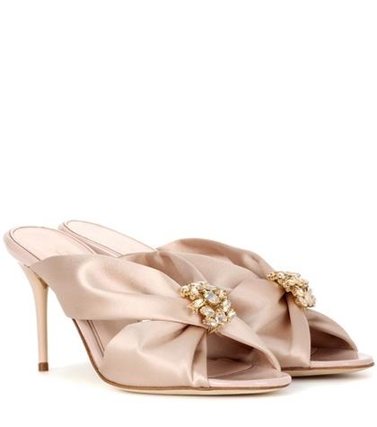 Jimmy Choo Satin Slip-on Sandals