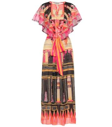 Balmain Athena Printed Chiffon Kaftan
