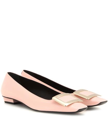 Paige Belle Vivier Patent Leather Ballerinas
