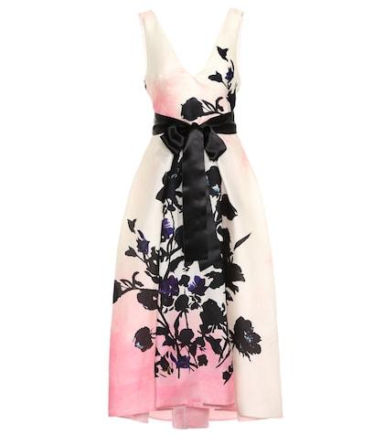 Chlo Floral Silk Organza Midi Dress