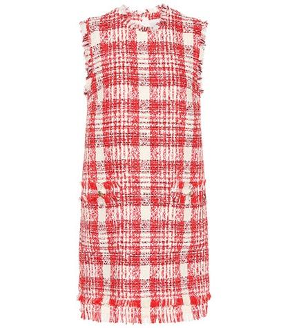 Msgm Plaid Cotton-blend Dress