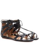 Miu Miu Beverly Hills Leather Sandals