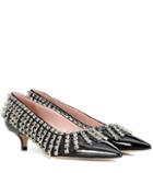 Mcq Alexander Mcqueen Crystal Fringe Patent Leather Pumps