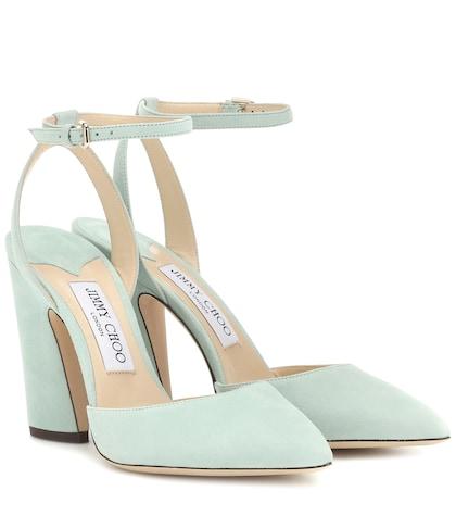 Jimmy Choo Micky 100 Suede Pumps