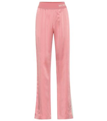 The Row Wide-leg Satin Trackpants