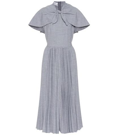 Co Wool-blend Pleated Midi Dress