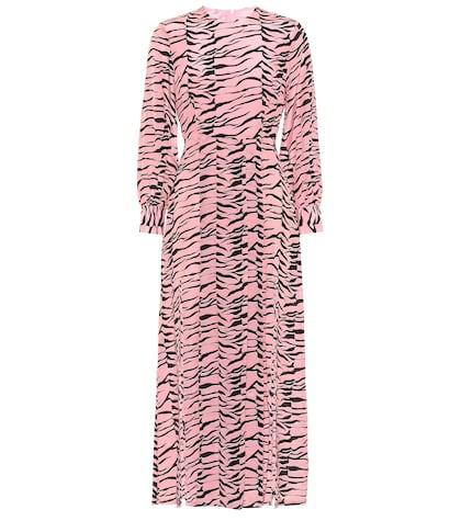 Rixo Emma Tiger Silk Dress