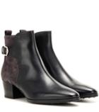 Tod's Leather And Suede Ankle Boots