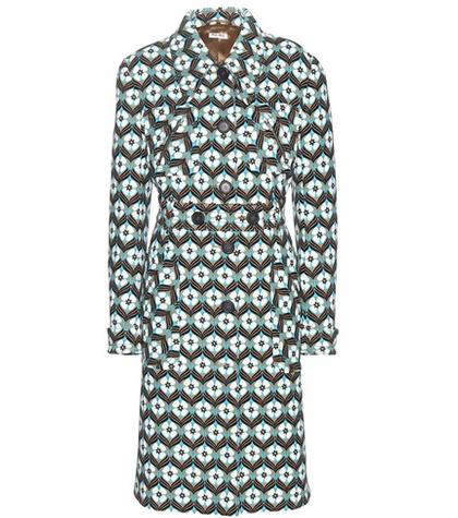 Miu Miu Printed Wool Coat