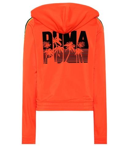 Fenty By Rihanna Printed Zip-front Hoodie