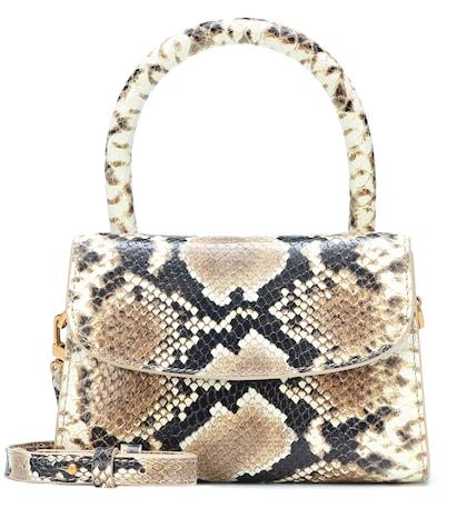 By Far Mini Snakeskin Printed Tote