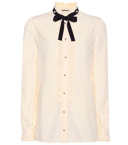 Gucci Embellished Cotton Blouse