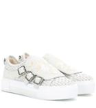 Alexander Mcqueen Embroidered Suede Sneakers