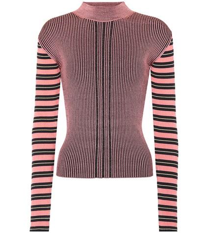 Mcq Alexander Mcqueen Striped Cotton-blend Sweater