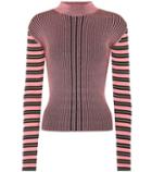 Mcq Alexander Mcqueen Striped Cotton-blend Sweater