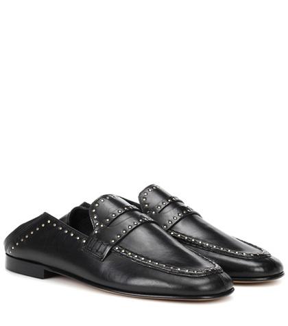 Isabel Marant Fezzy Embellished Leather Loafers