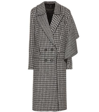 Burberry Houndstooth Wool Coat