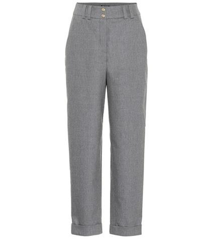 Balmain High-waisted Wool Pants