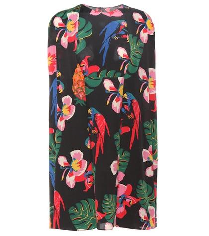 Valentino Printed Sleeveless Silk Dress