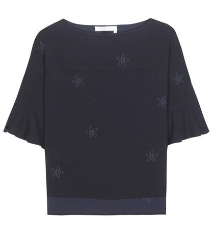 Kenzo Embroidered Crêpe Top