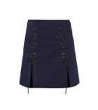 Alexachung Lace-up Twill Miniskirt
