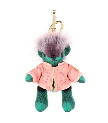 Burberry Thomas Bear Cashmere And Leather Charm