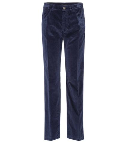 Jimmy Choo Velvet Mid-rise Trousers