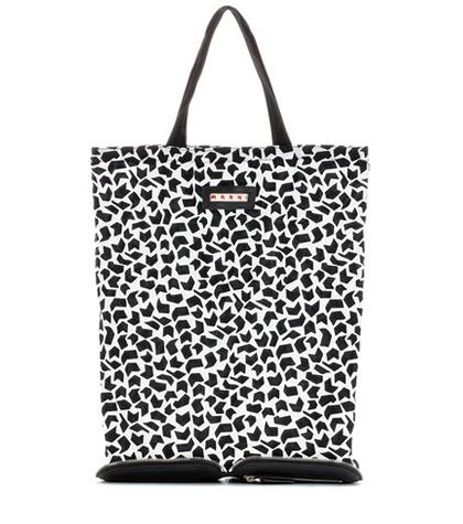Marni Cotton And Leather Tote