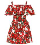 Dolce & Gabbana Floral Cotton Poplin Minidress